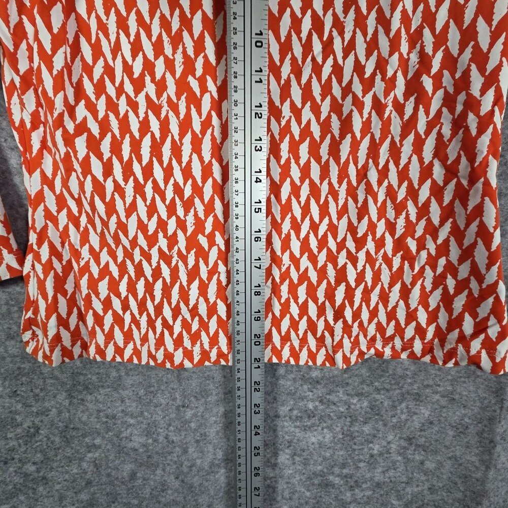J. McLaughlin Catalina Cloth Knit Top 3/4 Sleeve Pullover Orange Women's Size M - Picture 4 of 8